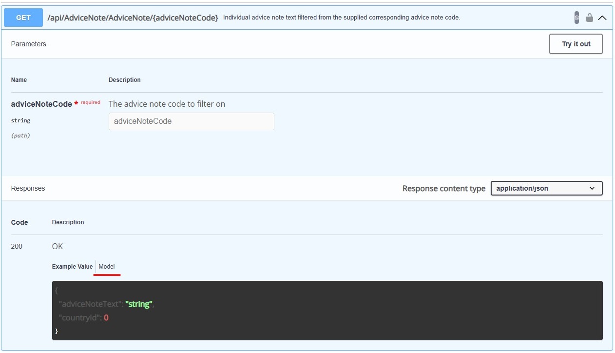 Expanding the Model header in Swagger